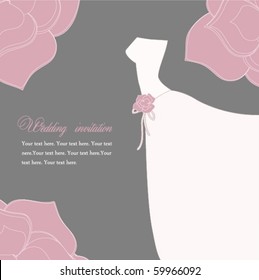 Wedding dress card