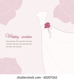Wedding dress card