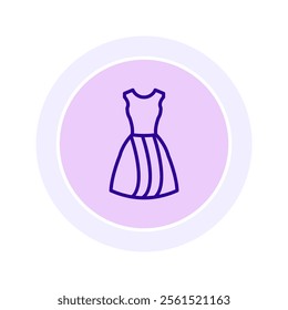 wedding dress color circle icon , vector, pixel perfect, illustrator file