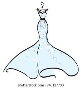 Wedding dress design sketches