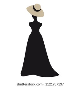 wedding dress design, isolated on  a white