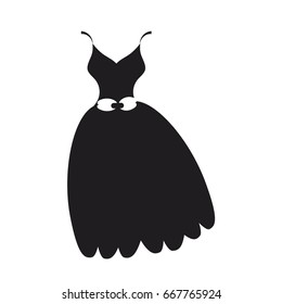 wedding dress design, isolated on  a white