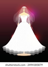 Vestido de novia diseño Vector oscuro Fondo. vestidos blancos para novias en diferentes estilos.