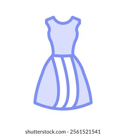 wedding dress duotone line icon , vector, pixel perfect, illustrator file