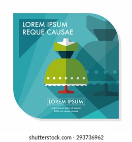 wedding dress flat icon with long shadow,eps10