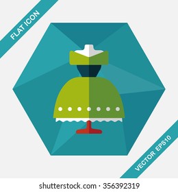 wedding dress flat icon with long shadow,eps10