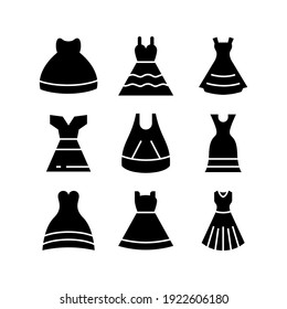 wedding dress icon or logo isolated sign symbol vector illustration - Collection of high quality black style vector icons
