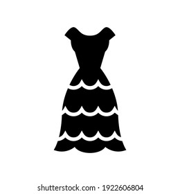 wedding dress icon or logo isolated sign symbol vector illustration - high quality black style vector icons
