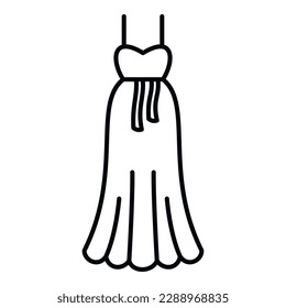 Wedding dress icon outline vector. Bride veil. Bridal woman