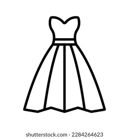 Wedding dress icon. sign for mobile concept and web design. vector illustration