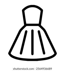 Wedding dress icon. sign for mobile concept and web design. vector illustration