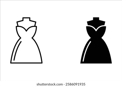 Wedding dress icon. sign for mobile concept and web design. vector illustration