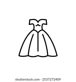 Wedding Dress Icon. Simple wedding dress icon for social media, app, and web design. Vector illustration