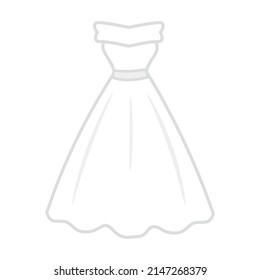 Wedding dress illustration (A line)