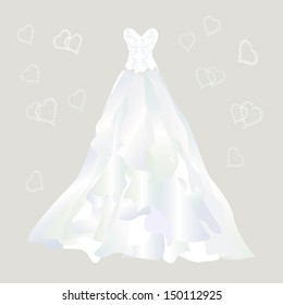 wedding dress with ruffles 