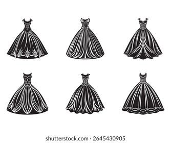 wedding dress sketch icon silhouette vector illustration