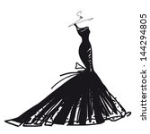 wedding dress vector