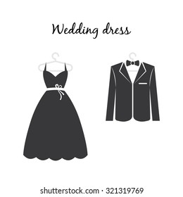 Wedding dress vector