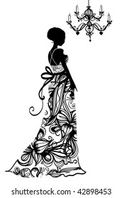 Wedding dress, vector