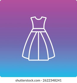 Ícone vetorial do Vestido de Casamento. Pode ser usado para impressão, aplicativos móveis e da Web.