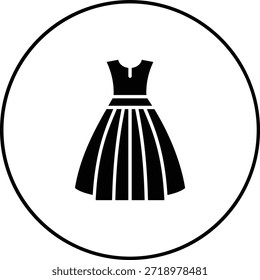 Ícone vetorial do Vestido de Casamento. Pode ser usado para impressão, aplicativos móveis e da Web.