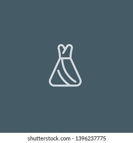 Wedding Dress vector icon. Wedding Dress concept stroke symbol design. Thin graphic elements vector illustration, outline pattern for your web site design, logo, UI. EPS 10.