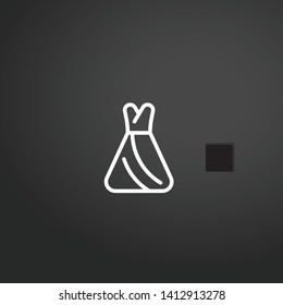 Wedding Dress vector icon. Wedding Dress concept stroke symbol design. Thin graphic elements vector illustration, outline pattern for your web site design, logo, UI. EPS 10.