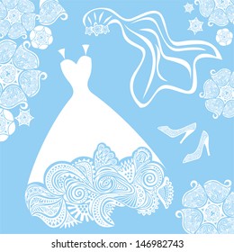 Wedding dress vector illustration