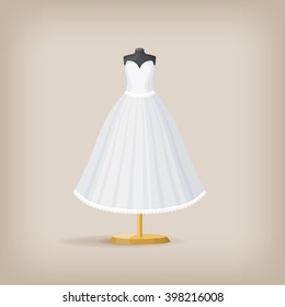 Wedding dress. Vector illustration