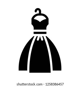 Wedding dress vector, wedding related solid design icon 