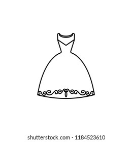 Wedding dresses, clothes  icon. Element of clothes icon for mobile concept and web apps. Thin line Wedding dresses, clothes  icon can be used for web and mobile svg