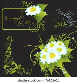 Wedding elements, vector