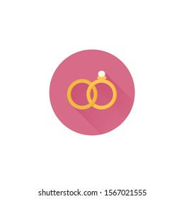 wedding engage rings colorful vector flat icon. wedding engage rings colorful vector flat icon. wedding engage rings colorful vector flat icon. 