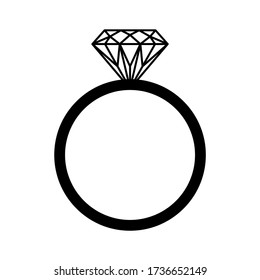 Symbol für Hochzeitszeichen oder für Verlobungsdiamanten.