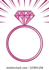 wedding or engagement ring with diamond