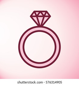 wedding or engagement ring with diamond