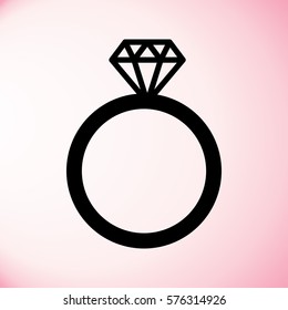 wedding or engagement ring with diamond