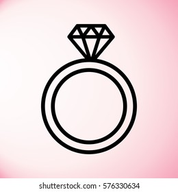 wedding or engagement ring with diamond