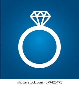 wedding or engagement ring with diamond