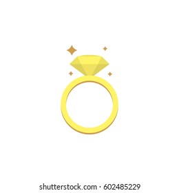 wedding or engagement ring with diamond