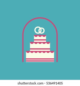 Wedding event icon.
Thin line and flat icon of events and special occasions organization, catering service agency, marketing agency. Flat design graphic event marketing concept, website elements.