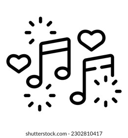 Wedding event music icon outline vector. Service manager. Ceremony party