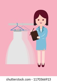 Wedding and Event Planner With A Smile - Vector flat cartoon illustration
