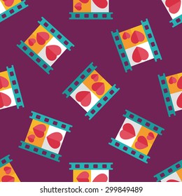 wedding film flat icon,eps10 seamless pattern background