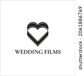 wedding film logo design, couple, film, love and wedding