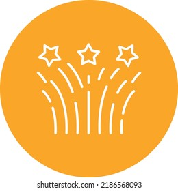 Wedding Fireworks line circle icon vector image. Can also be used for web apps, mobile apps and print media.