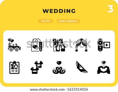 Wedding Flat  Icons Pack for UI. Pixel perfect thin line vector icon set for web design and website application.
