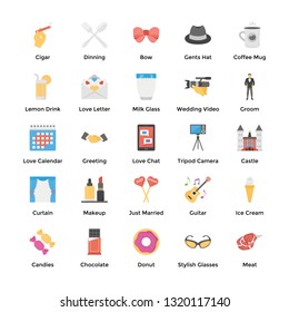 Wedding Flat Vectors Set