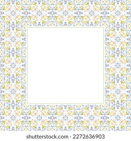 Borde floral y abstracto de bodas, ilustración de material de marco