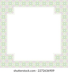 Wedding floral and abstract border, frame stock illustration